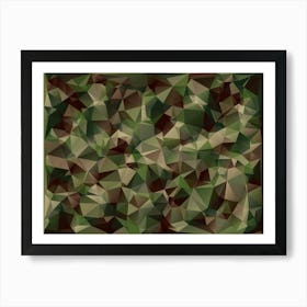 Abstract Vector Military Camouflage Background Art Print