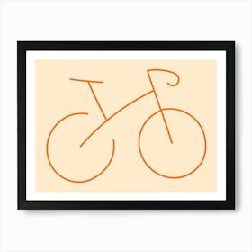 Bicycle illustration minimalist line Art Print