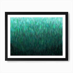 Abstract Green Grass Art Print