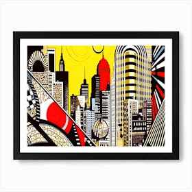 New York City Bold -Big Apple City Skyline Art Print