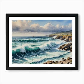 The Reckless Grace of the Sea Seascape Art Print