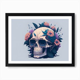 Floral Skull (5) 1 Art Print