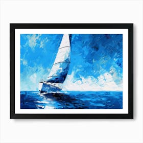 Sailboat On The Ocean 2 Art Print