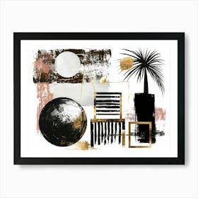 Black And Gold 67 Art Print