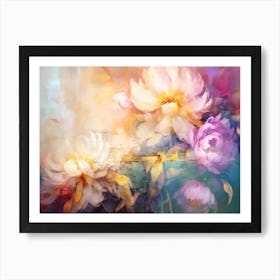 Flower Art Illustration In A Painting Style 03 Art Print