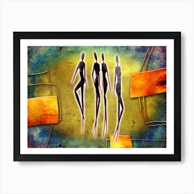 Tribal African Art Illustration In Painting Style 173 Art Print