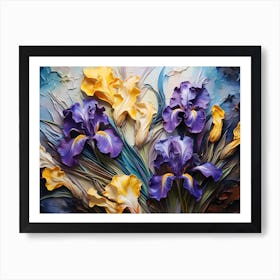 Purple Irises 3 Art Print