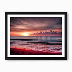 Sunset On The Beach 625 Art Print