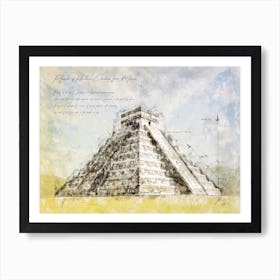 Maya Pyramid, Mexico Art Print