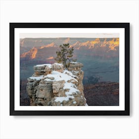 Snowy Ridge In Grand Canyon Art Print