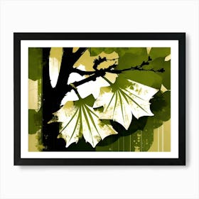 Autumn Leaves On A Tree Art Print