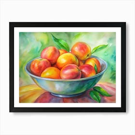 1 A Bowl Of Fresh Tropical Mangoes Art Print