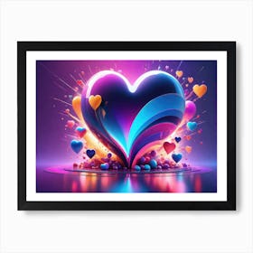 Colorful Heart Creative Art Print 4 Art Print