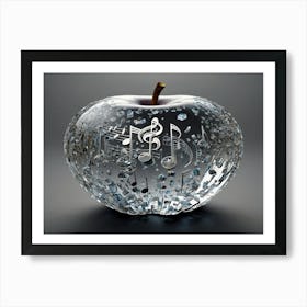 Apple With Music Notes 24 Art Print