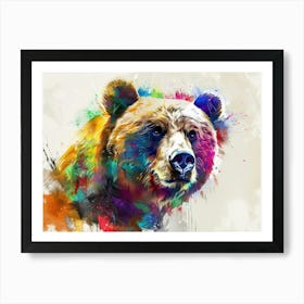 Colorful Bear Painting Art Print