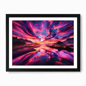 Abstract Sunset Art Print