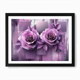 Purple Roses 1 Art Print