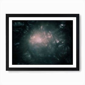 Bright Light In The Middle Of A Mysterious Space Art Print