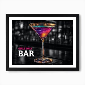 Girls Only Bar Art Print