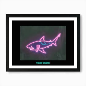 Pink Tiger Neon Shark 4 Poster Art Print