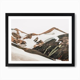 Winter Snowmelt Mountain Art Print