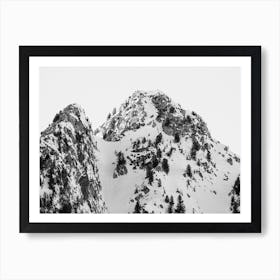 Black And White Mountain 1 Art Print