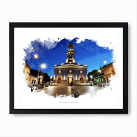 Plaza Matriz, Valparaíso, Chile Art Print