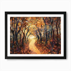 Autumn Forest Path Art Print