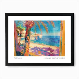 Monaco From The Window Series Poster Painting 4 Art Print