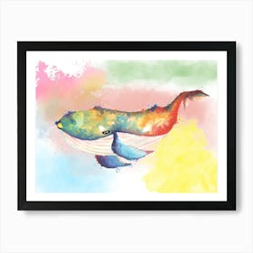 Whale. Kids watercolour Art Print Art Print