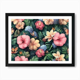 Floral Seamless Pattern 2 Art Print