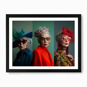 Fashion Femal Icons Of Ages, Illustrating The Timeless Nature Of Style Art Print