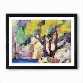 Tree By The Water Art Print