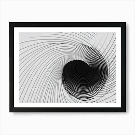 Black And White Spiral Art Print