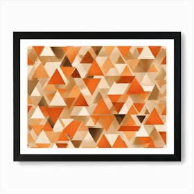 Overlapping Triangles In Warm, Earthy Tones Create A Dynamic And Abstract Geometric Pattern Art Print