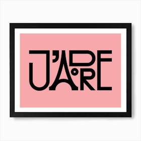 Pink J'Adore French Love Art Print