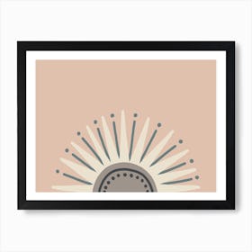 Inspired Pink Sun Art Print