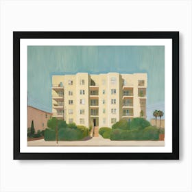 Los Angeles Abstract Apartment Building Painting Art Print