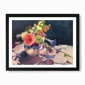 Abraham Darby's Pink Rose Art Print