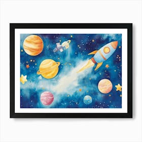 Space Rocket 1 Art Print