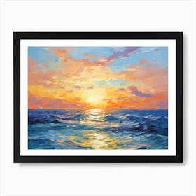 Sunset Over The Ocean 11 Art Print