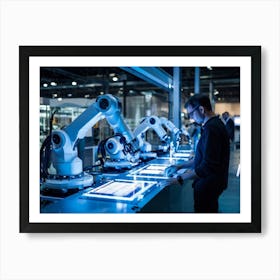 A Dynamic Compelling Exhibitor Of The Ai Driven Automation That Is Reshaping The Modern Industrial (3) Art Print