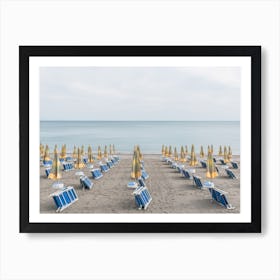 Beach Chairs On The Coast Art Print