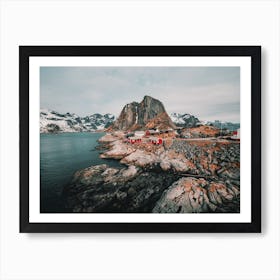 Red Norway Homes Art Print