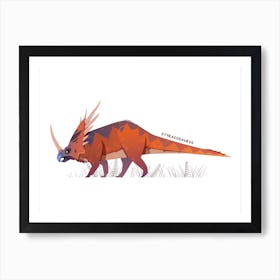 Styracosaurus Dinosaur Art Print