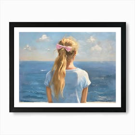 Girl By The Sea Art Print