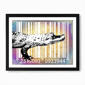 Funny Barcode Animals Art Illustration In Painting Style 051 Art Print