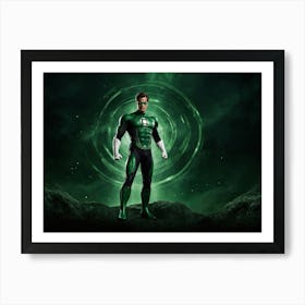 Green Lantern Presentation Background High Definition Art Print