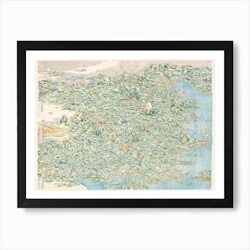 Map Of China By Katsushika Hokusai (1760–1849) Art Print