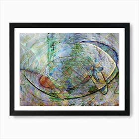 Abstract Painting The dance of sunny moments. Art Print